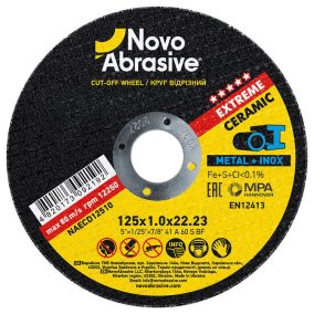   NOVOABRASIVE EXTREME VÁGÓKORONG FÉMHEZ+INOX 41 125X1.0X22,23 MM