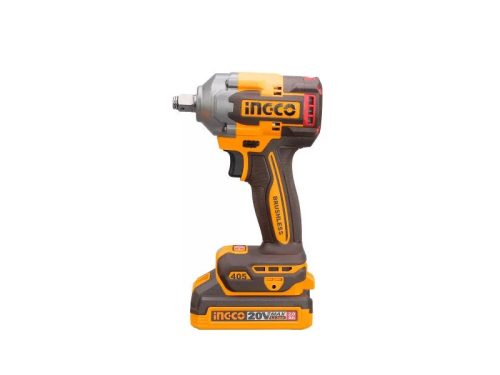 INGCO Akkus ütvecsavarozó 1/2" 405 Nm szénkefe nélküli 20 V (2 x 2,0 Ah akku + töltő)