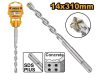 INGCO Kőzetfúró 14 x 310 mm négyélű SDS-Plus
