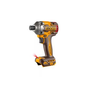   INGCO Akkus ütvecsavarozó 1/4" 285 Nm szénkefe nélküli + 2 bithegy készlet 20 V (2db akku+töltő)
