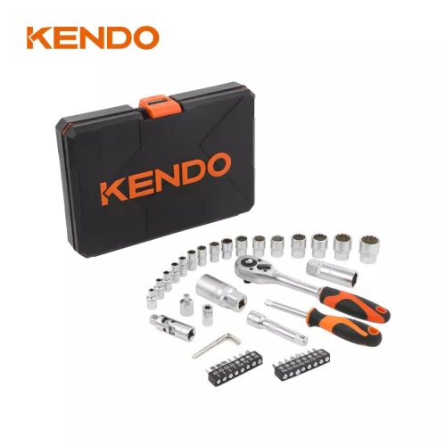 KENDO 1/4"+3/8" DUGÓKULCS KLT. 45R. 4-19MM NO.60591