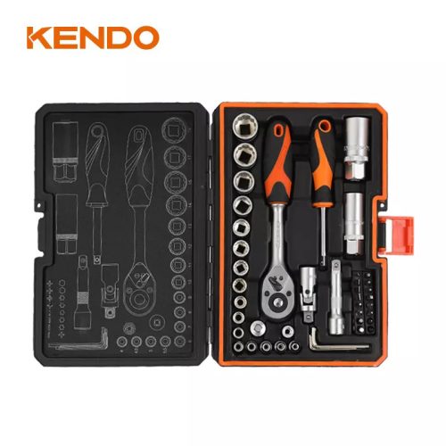 KENDO 1/4"+3/8" DUGÓKULCS KLT. 45R. 4-19MM NO.60591