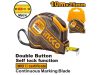 INGCO Mérőszalag 10 m x 25 mm gumírozott