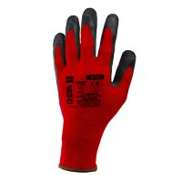 Mártott latex piros kesztyű